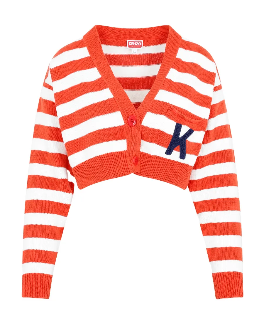 Striped Cropped Cardigan