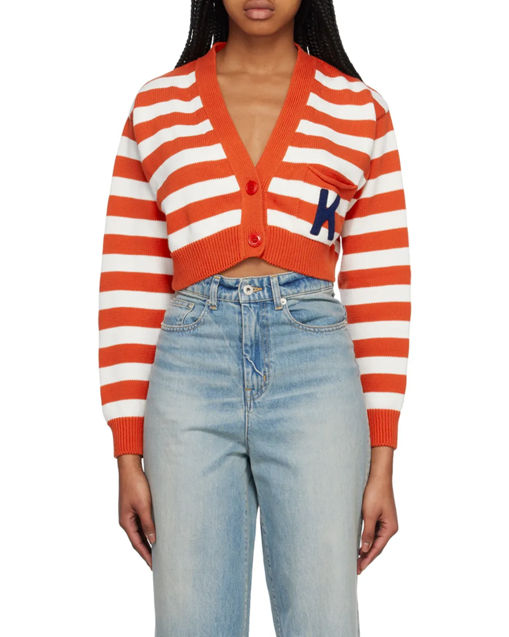 Striped Cropped Cardigan