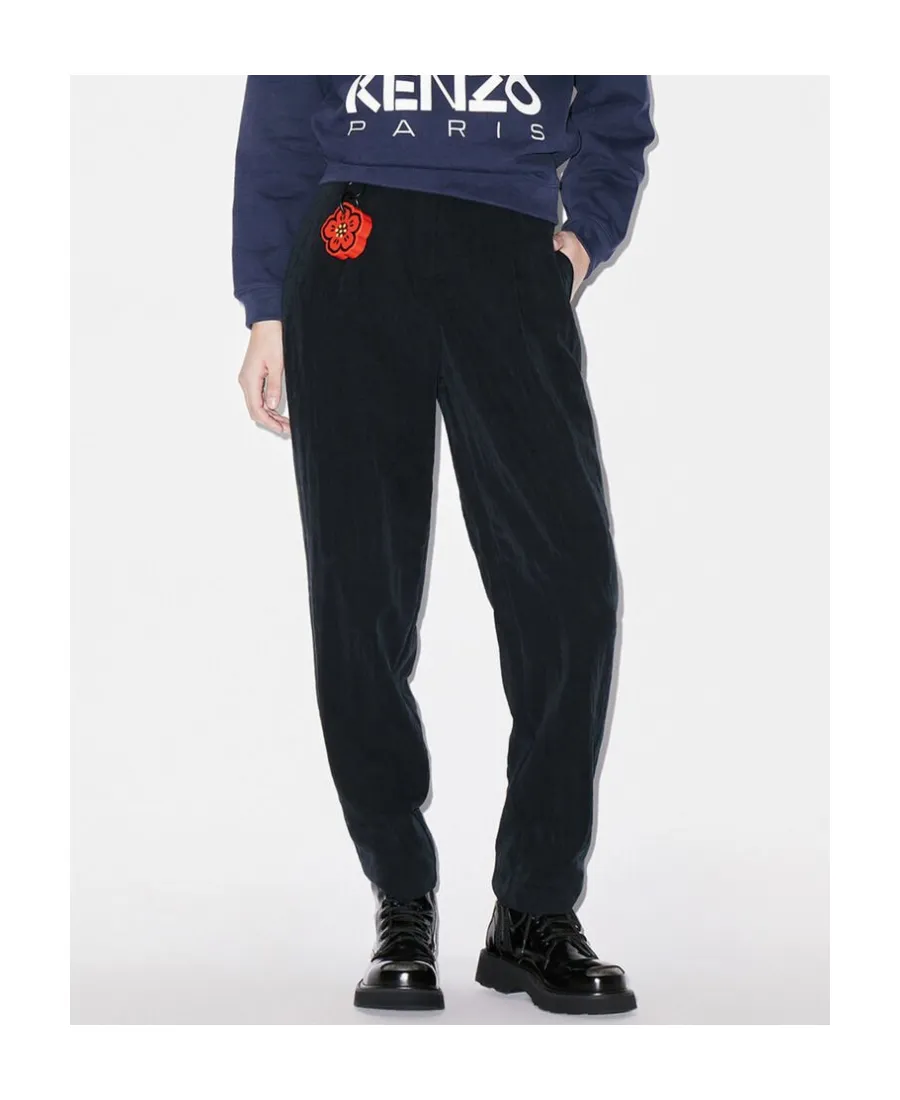Logo-Patch Wide-Leg Trousers