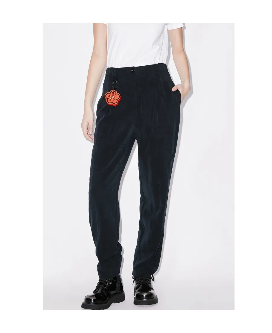 Logo-Patch Wide-Leg Trousers
