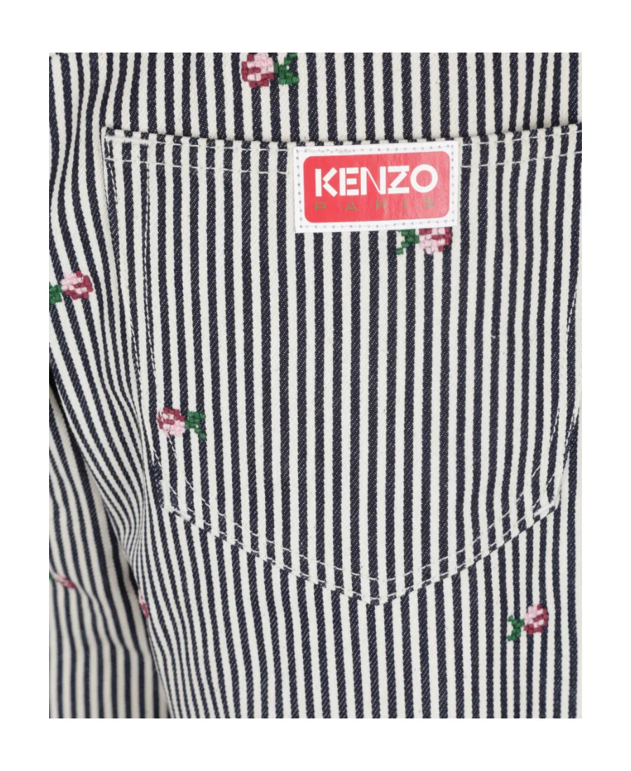 Striped Straight-Leg Trousers
