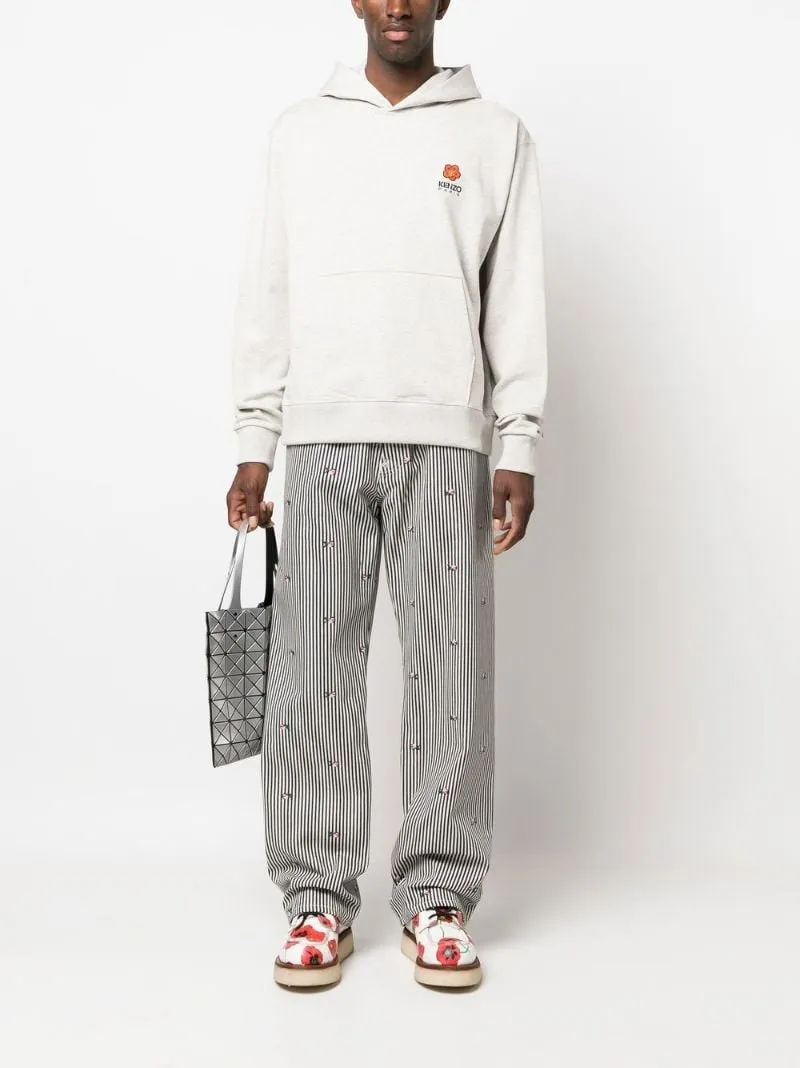 Striped Straight-Leg Trousers