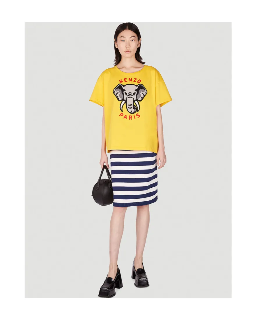 Motif Embroidered Crewneck T-Shirt