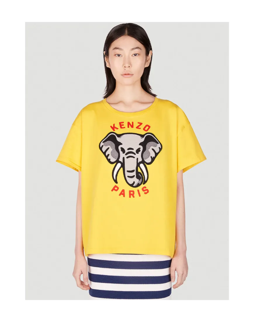 Motif Embroidered Crewneck T-Shirt