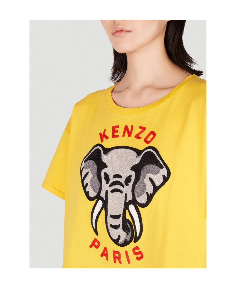 Motif Embroidered Crewneck T-Shirt