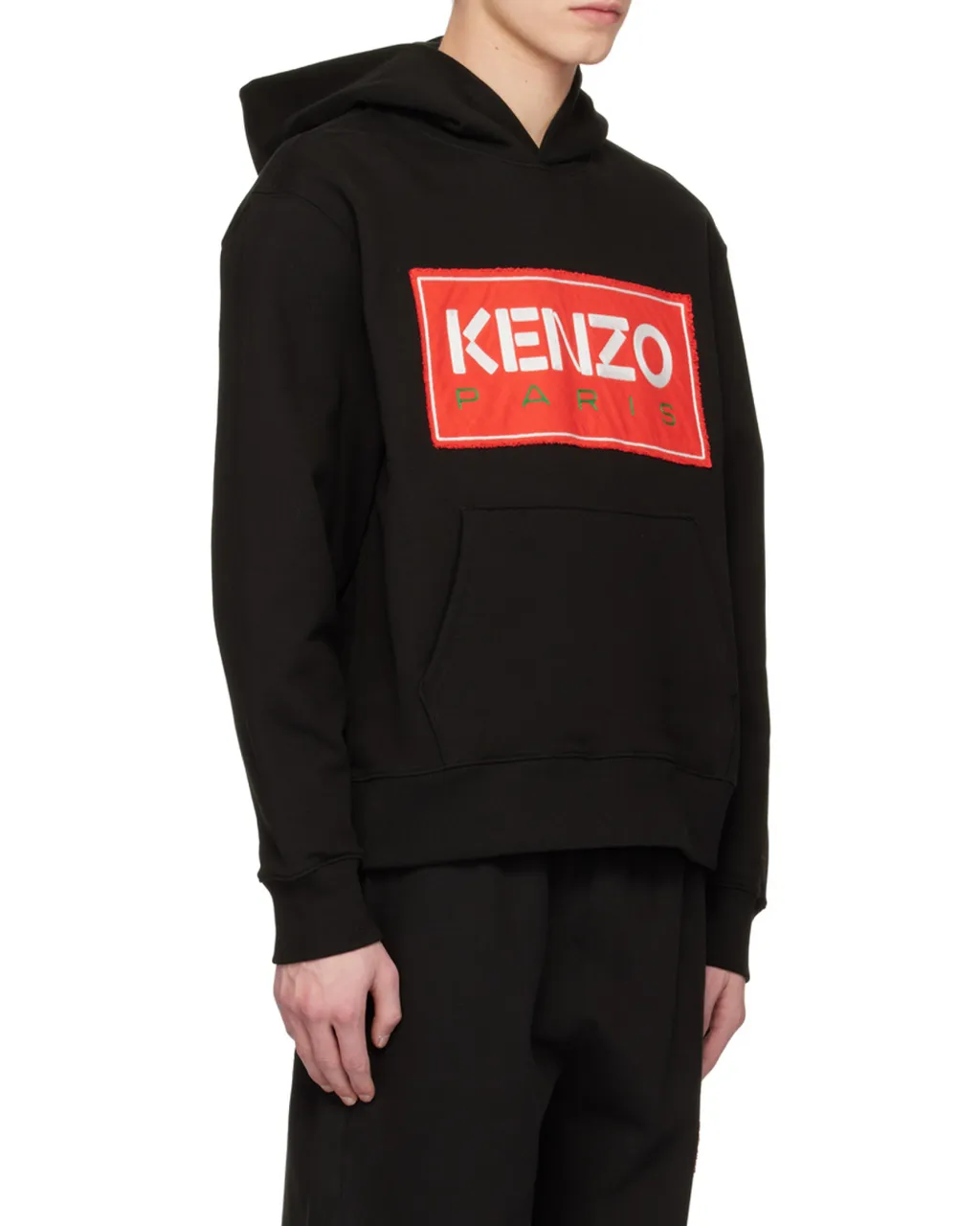 Logo Patch Long-Sleeved Hoodie