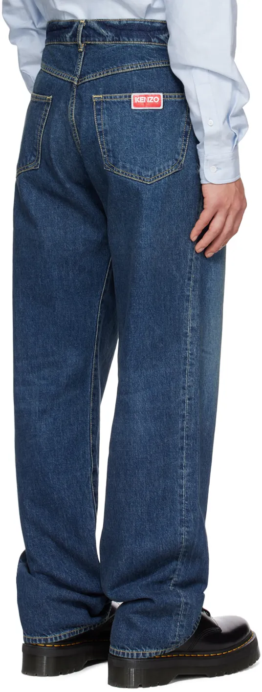 Suisen Wide-Leg Relaxed-Fit Jeans