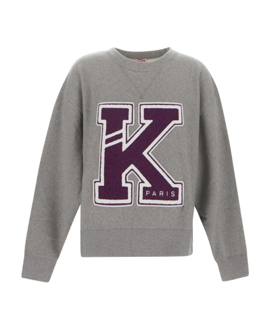 Logo-Patch Detailed Crewneck Sweatshirt