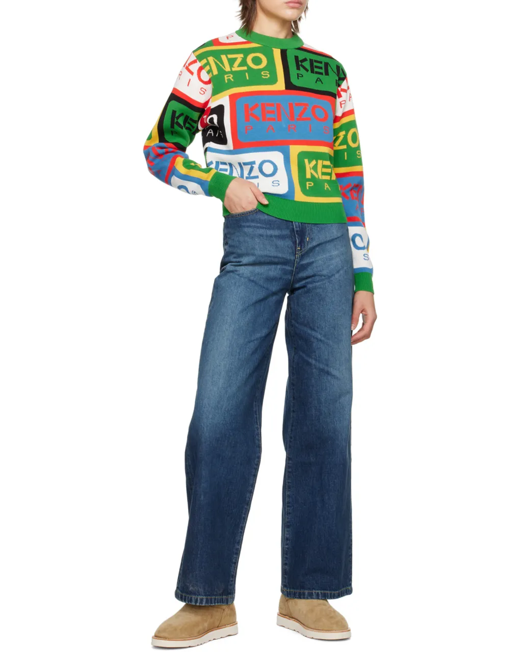 High-Waisted Wide-Leg Jeans