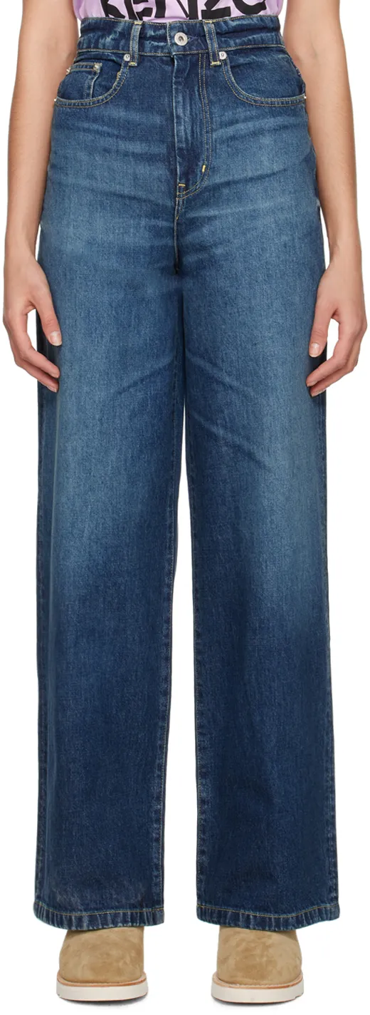 High-Waisted Wide-Leg Jeans