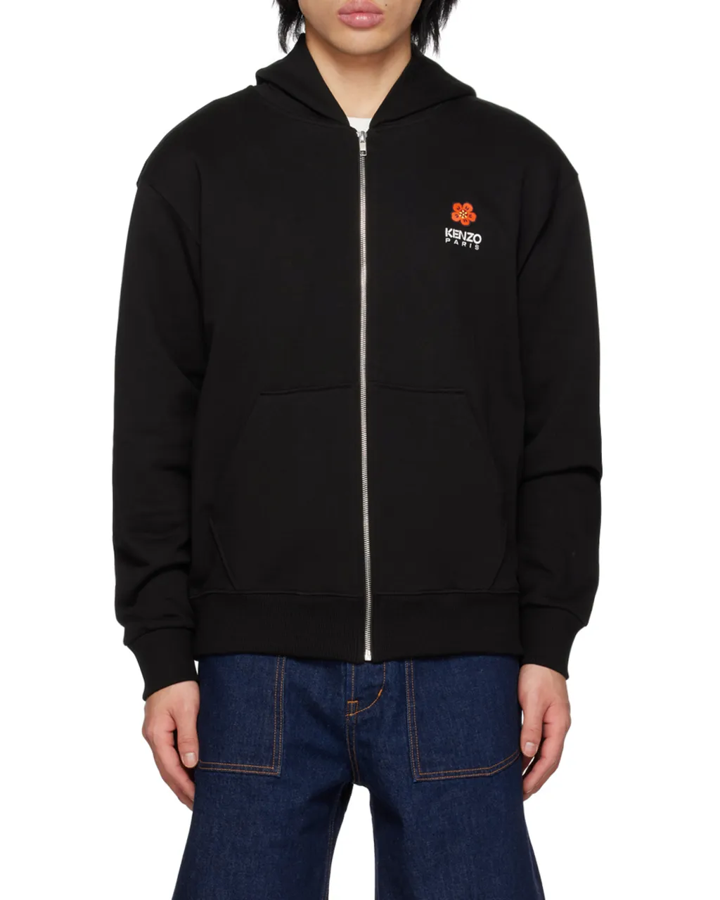 Boke Flower Zipped Hoodie