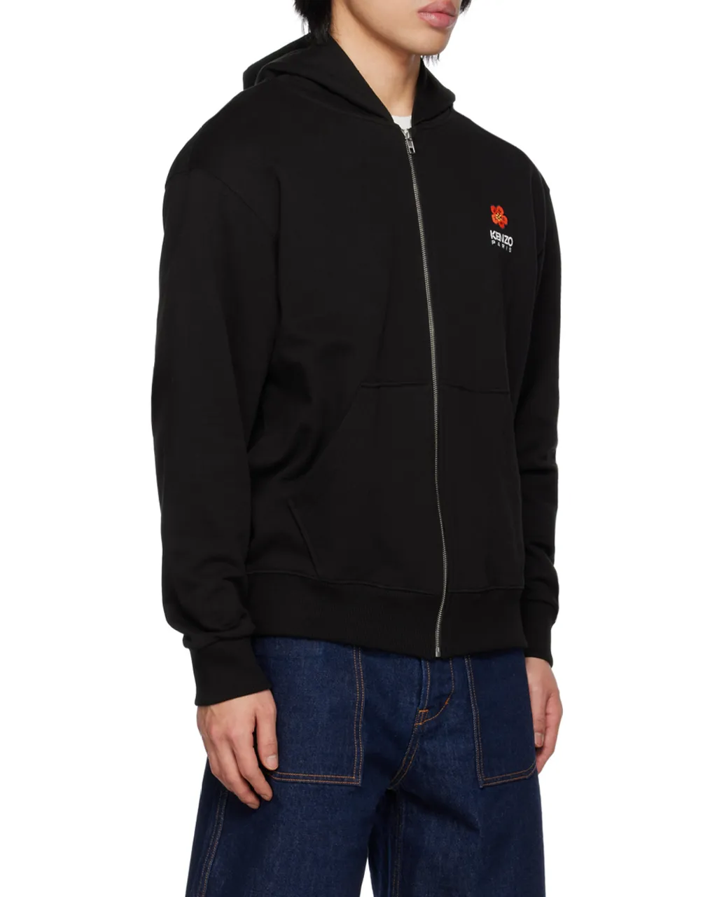 Boke Flower Zipped Hoodie