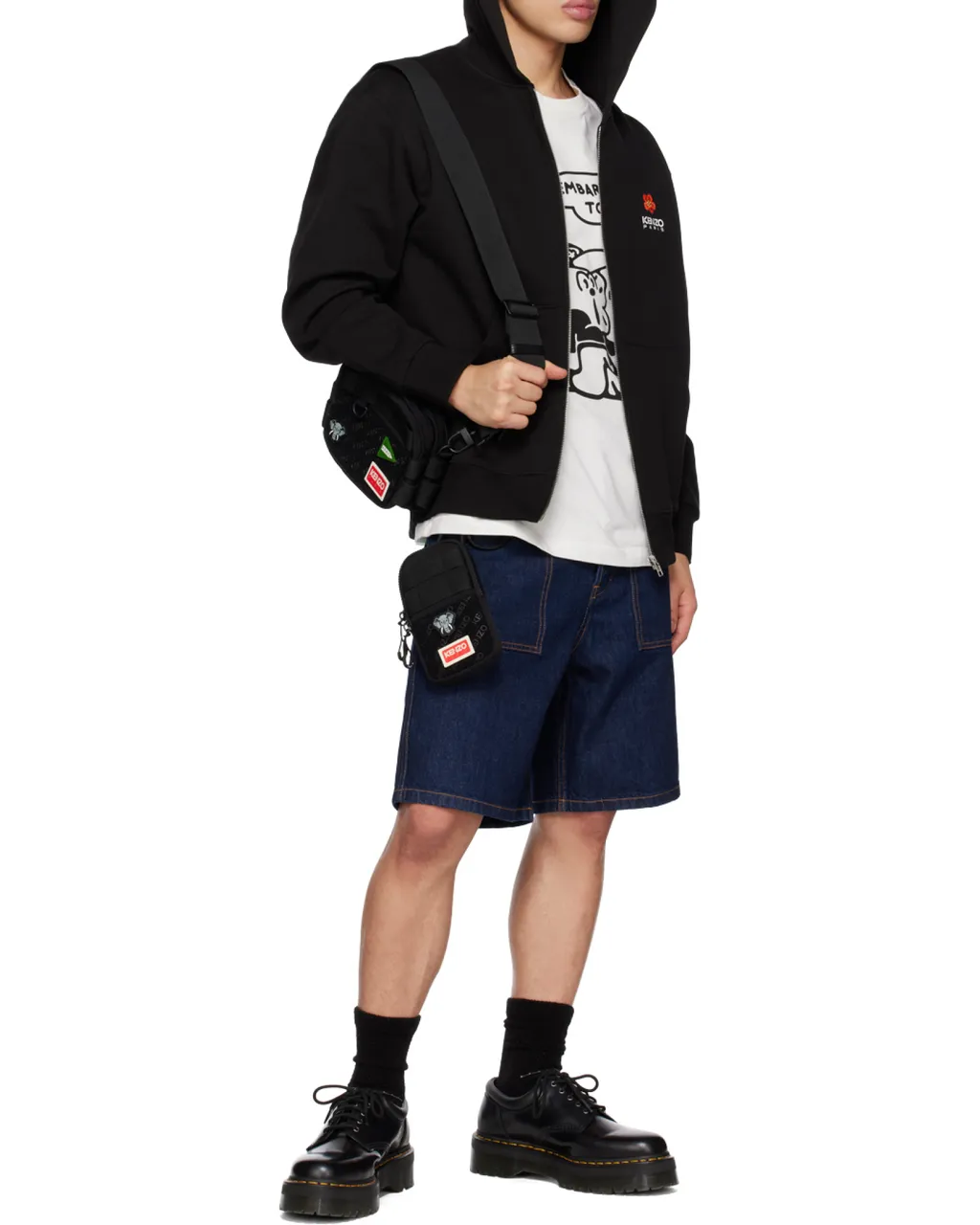 Boke Flower Zipped Hoodie