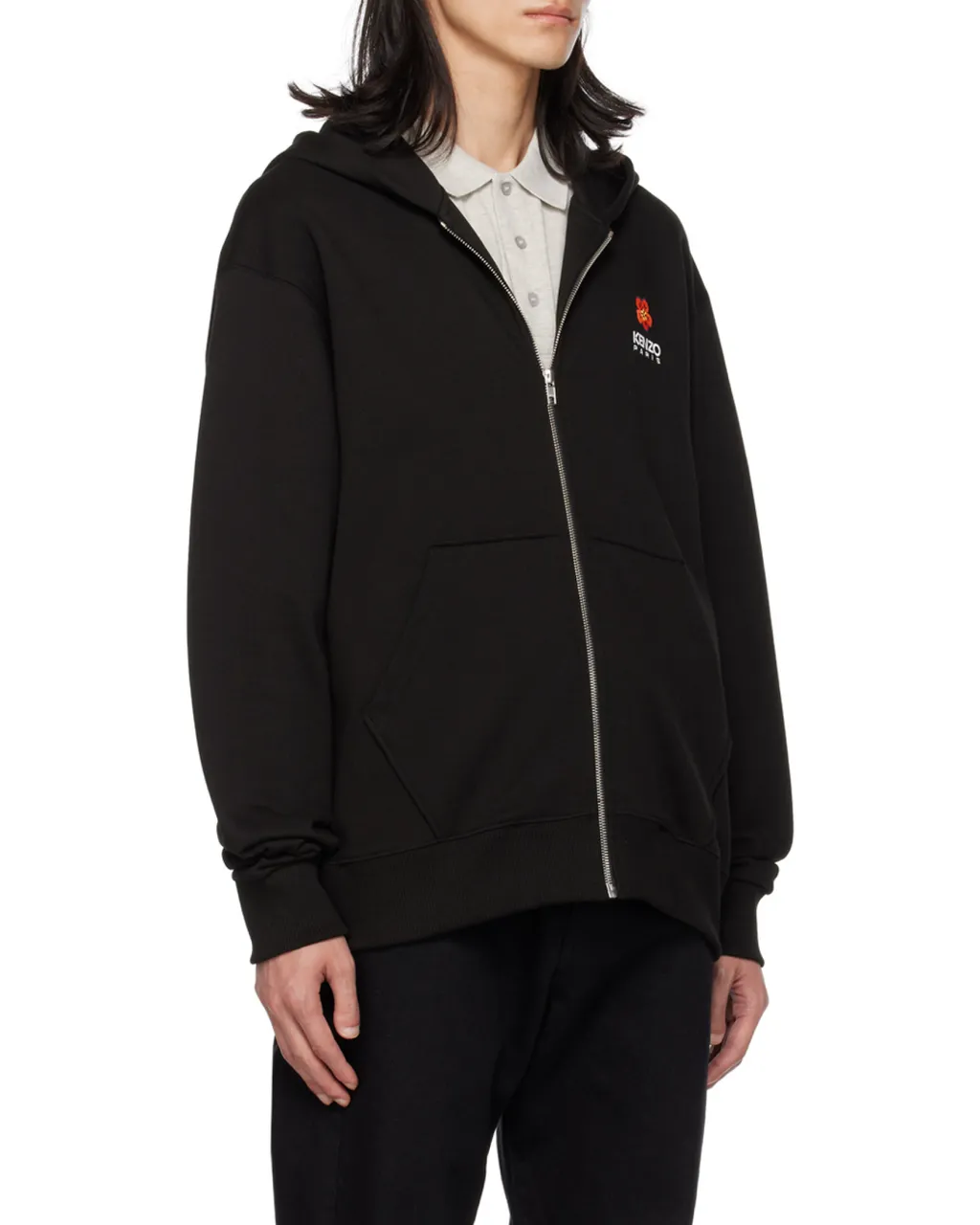 Boke Flower Zipped Hoodie