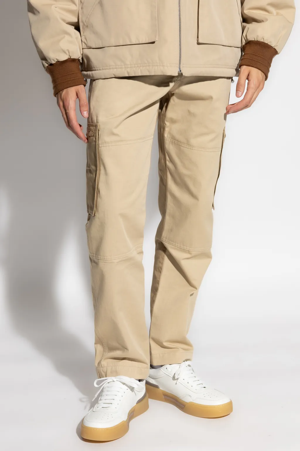 Straight-Leg Cargo Slim Trousers