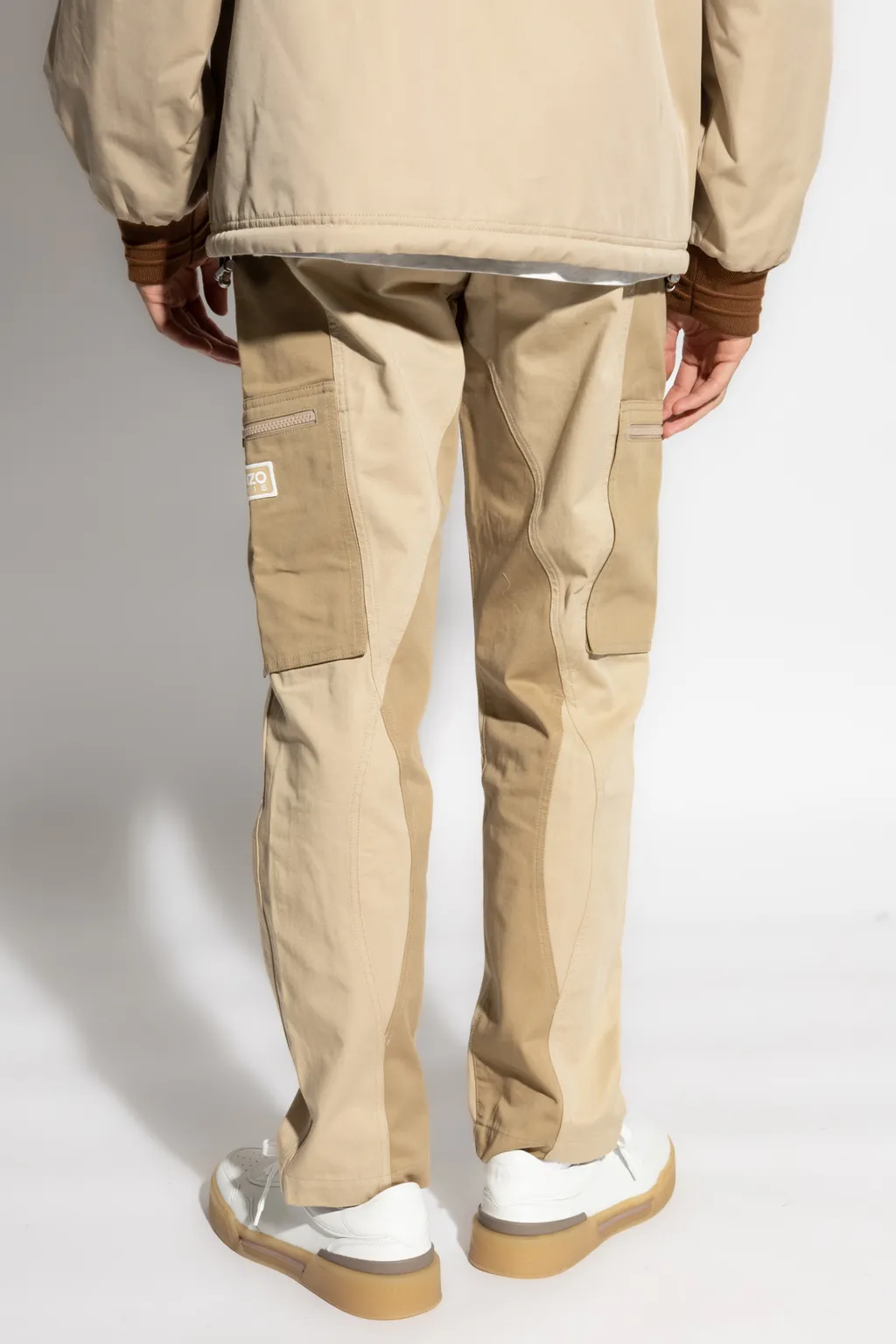 Straight-Leg Cargo Slim Trousers