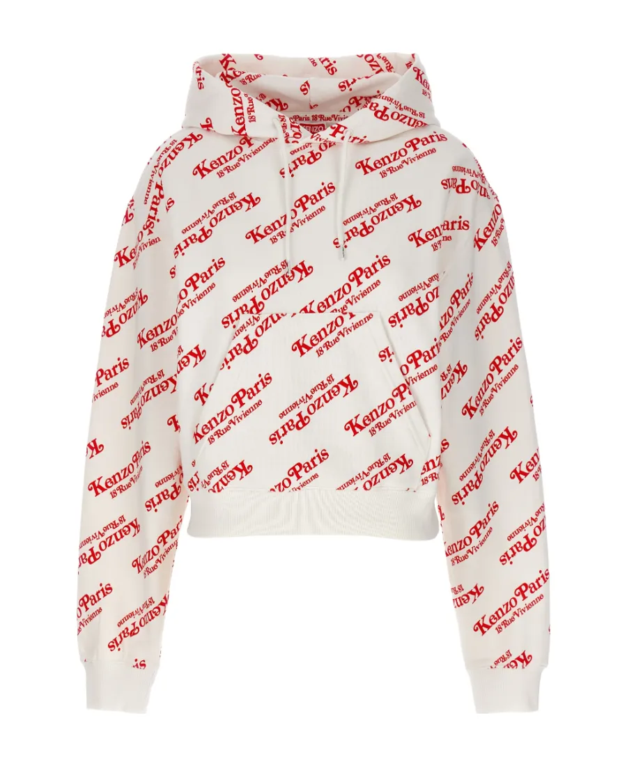 All-Over Logo Printed Hoodie