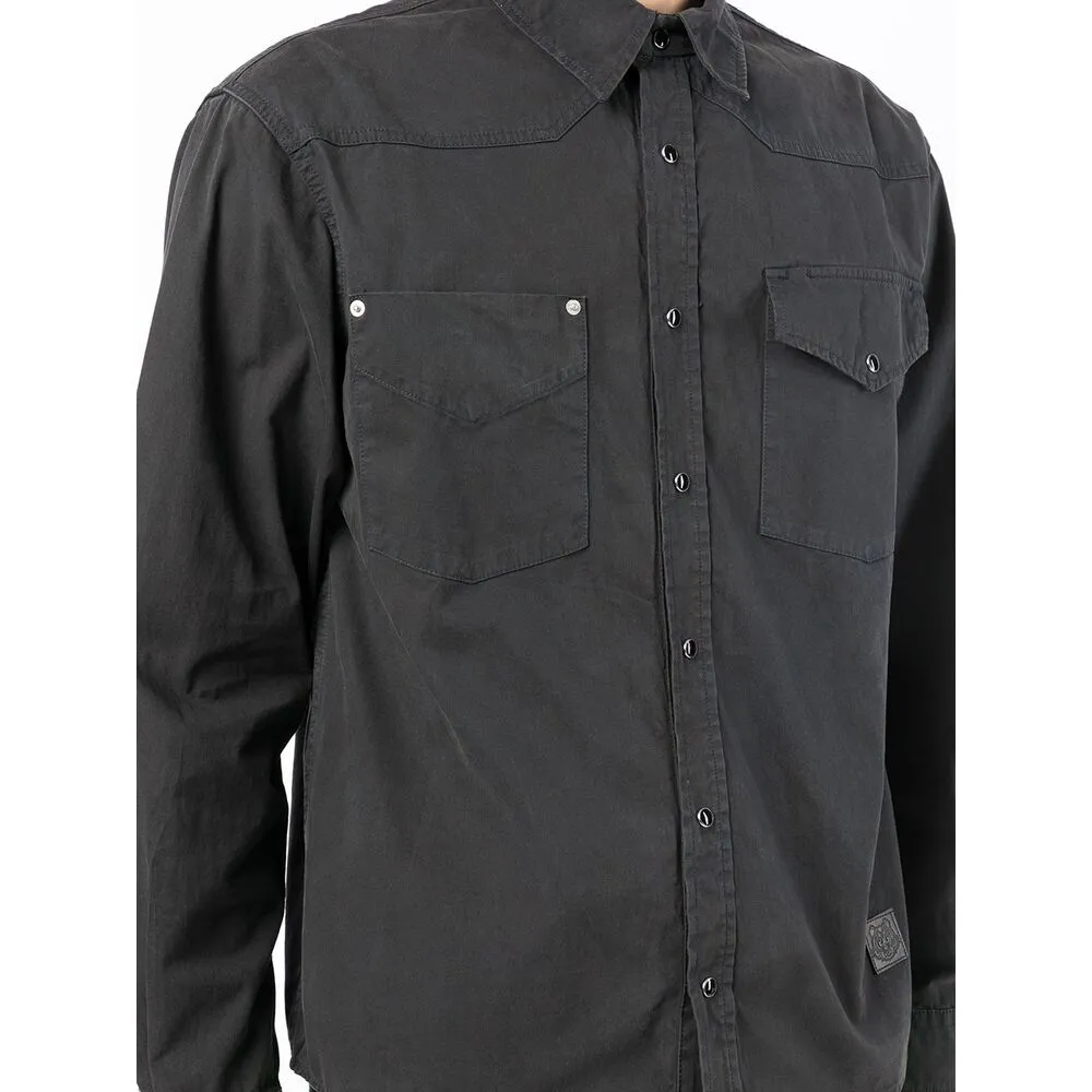 Logo-Patch Cotton Shirt