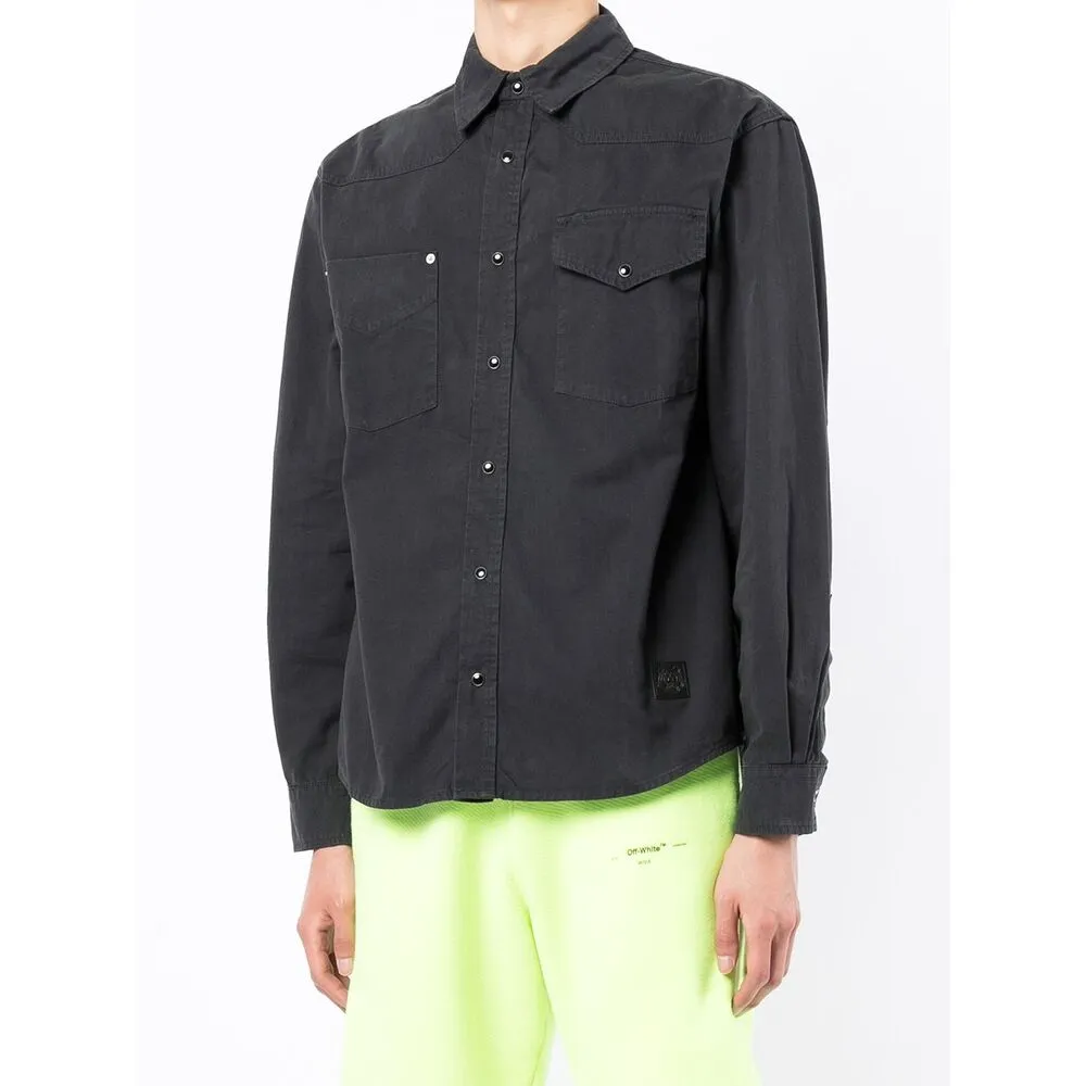 Logo-Patch Cotton Shirt