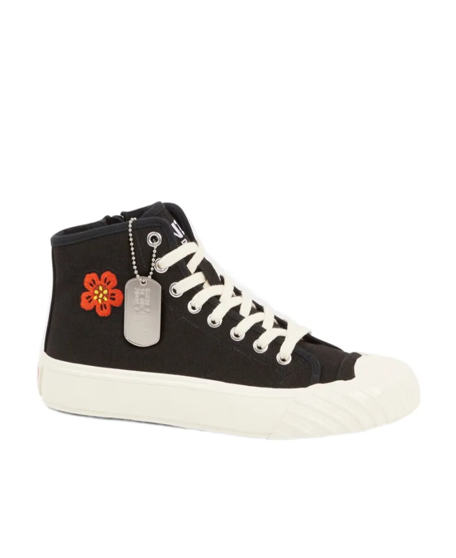 Boke Flower Motif High-Top Sneakers
