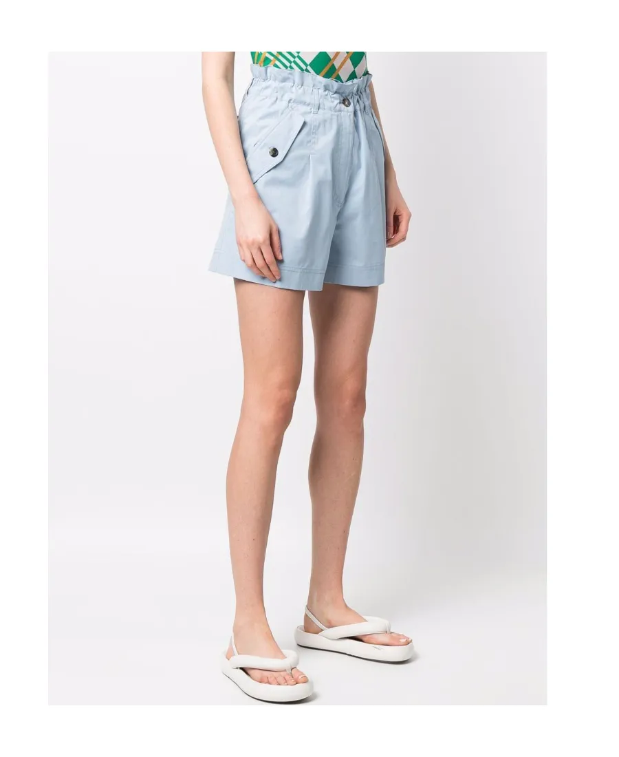 High-Waist Elastic Waist Shorts