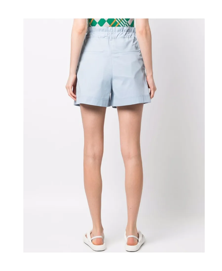 High-Waist Elastic Waist Shorts