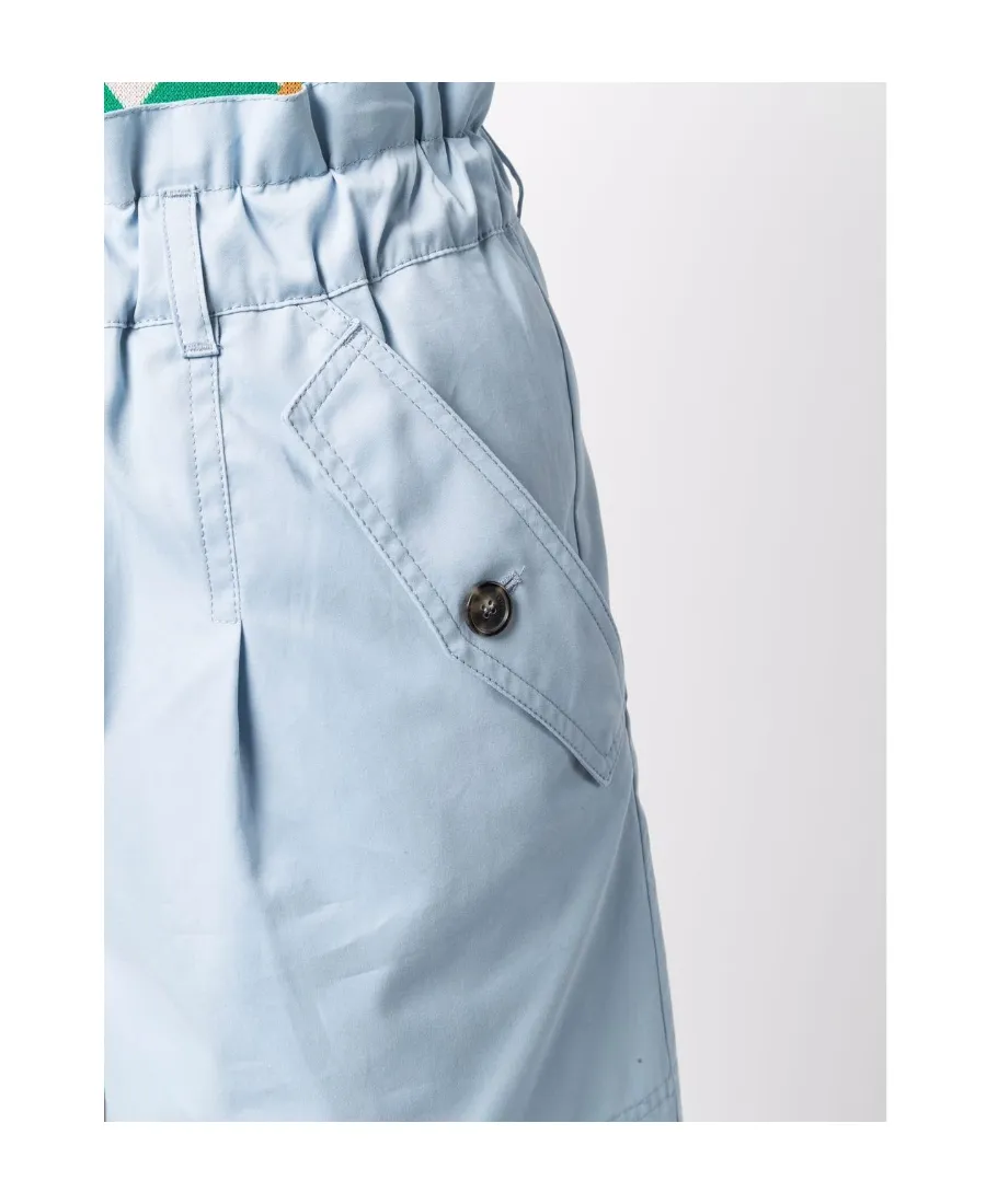 High-Waist Elastic Waist Shorts