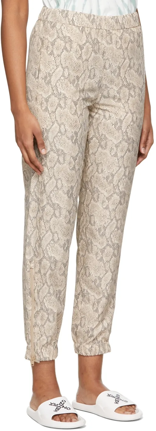 Snakeskin-Print Trousers