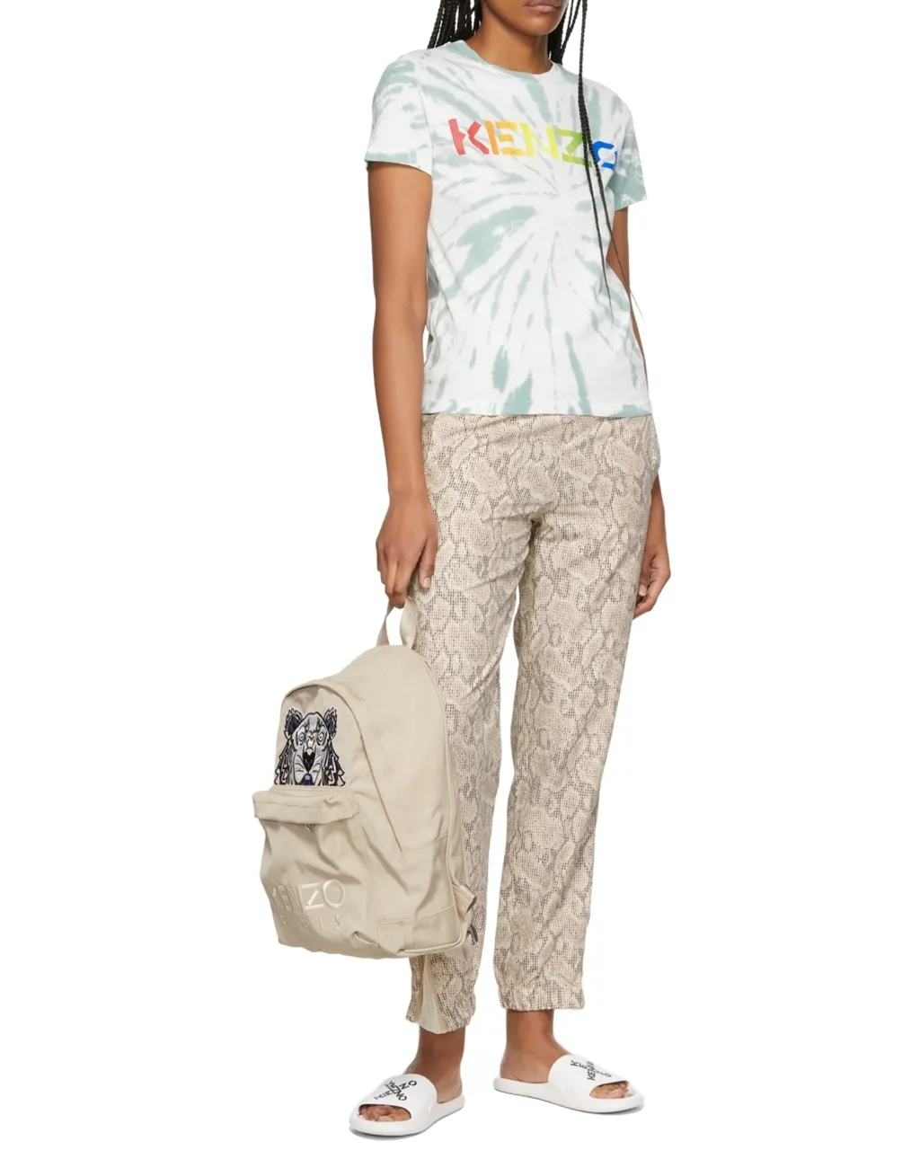 Snakeskin-Print Trousers