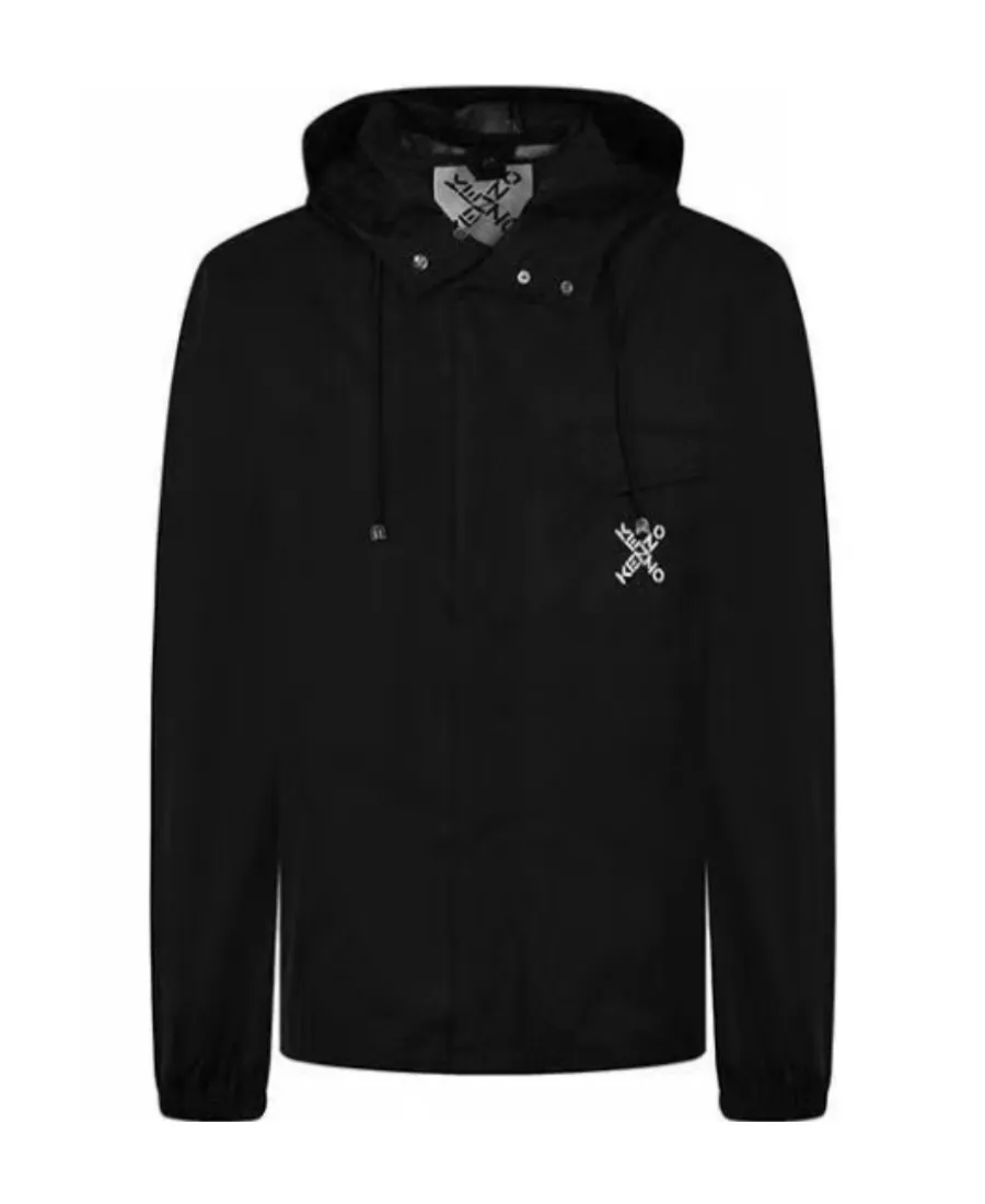 Logo-Printed Hooded Casual Jacket
