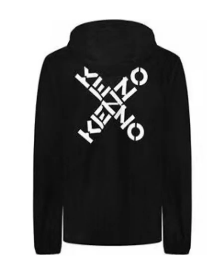 Logo-Printed Hooded Casual Jacket