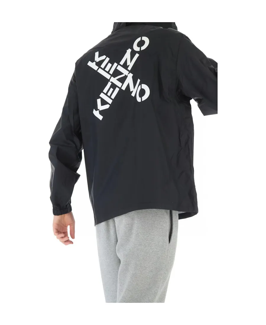 Logo-Printed Hooded Casual Jacket