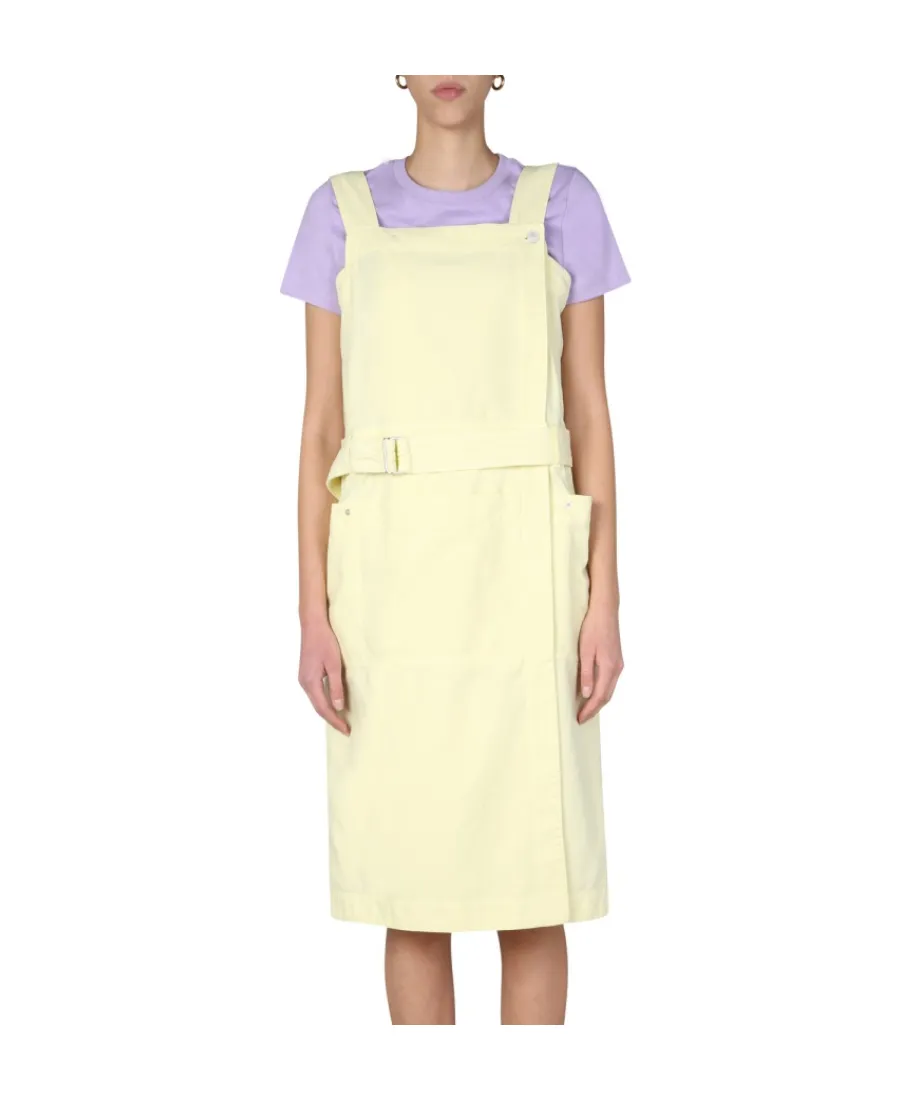 Belted Denim Midi Dress