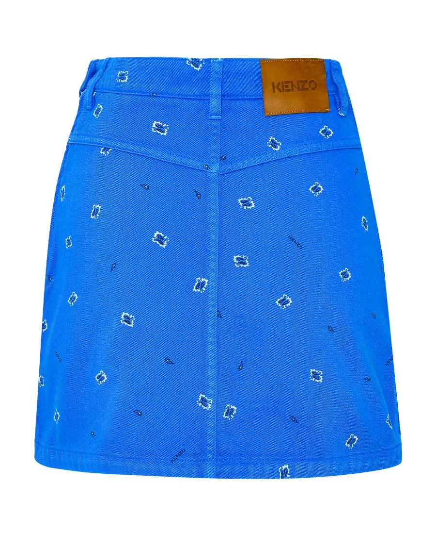 Paisley Printed A-Line Mini Skirt