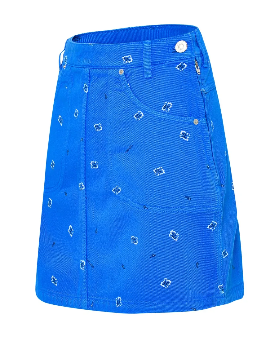 Paisley Printed A-Line Mini Skirt