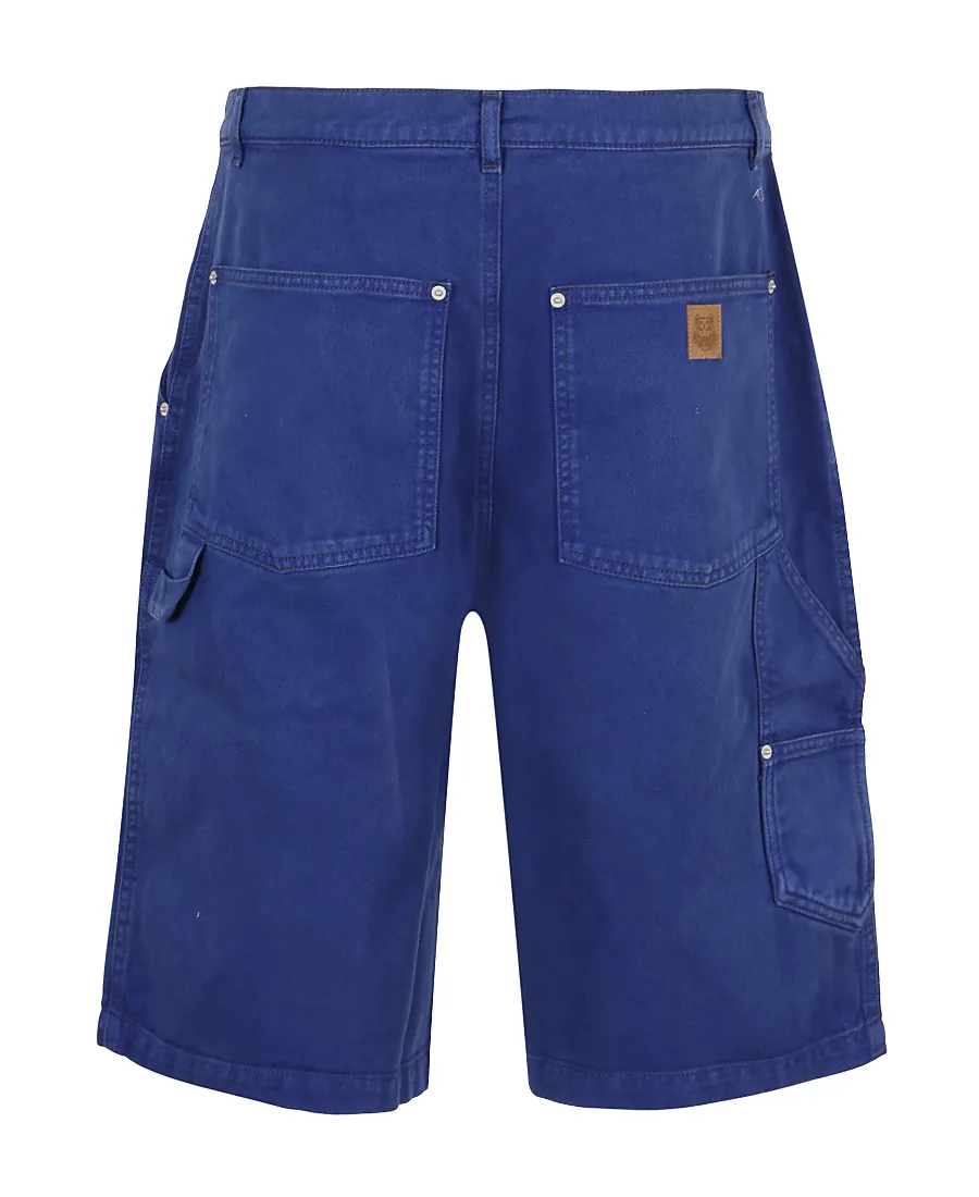 Logo-Patch Denim Bermuda Shorts