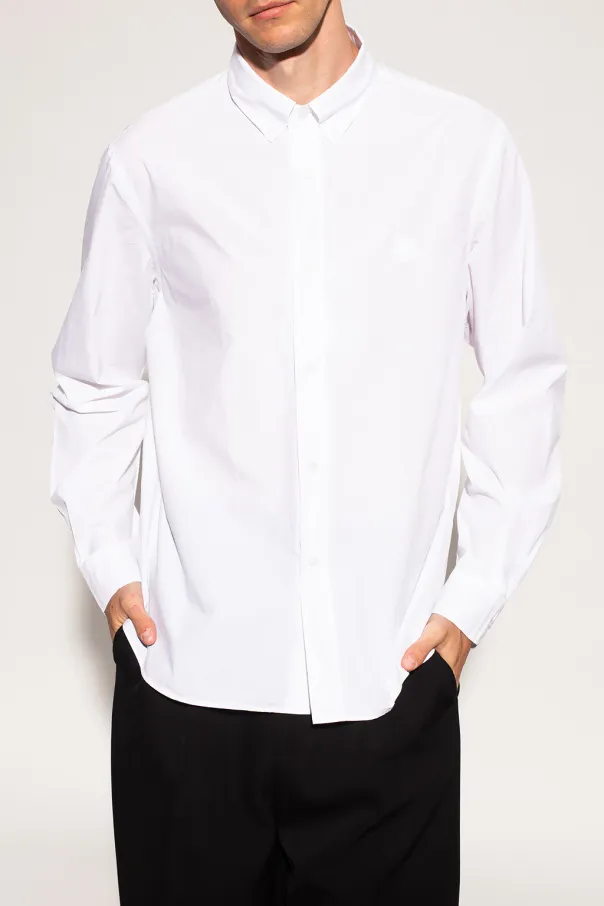 Tiger-Embroidered Cotton Shirt