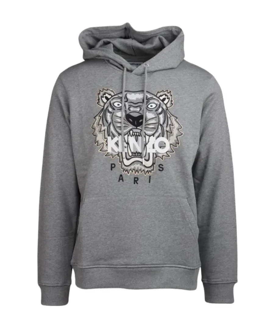 Tiger Embroidered Relaxed Hoodie
