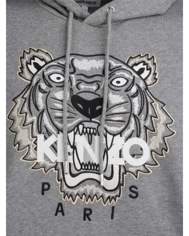 Tiger Embroidered Relaxed Hoodie
