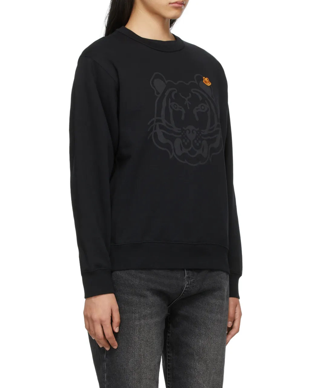 Tiger-Print Cotton Sweatshirt