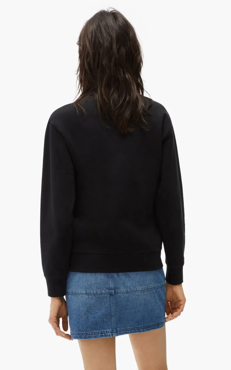 Tiger-Embroidered Crewneck Sweatshirt