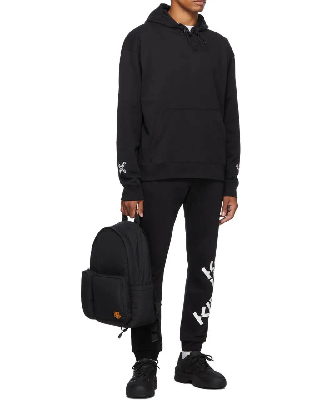 Logo Printed Elastic Waist Jogging Pants