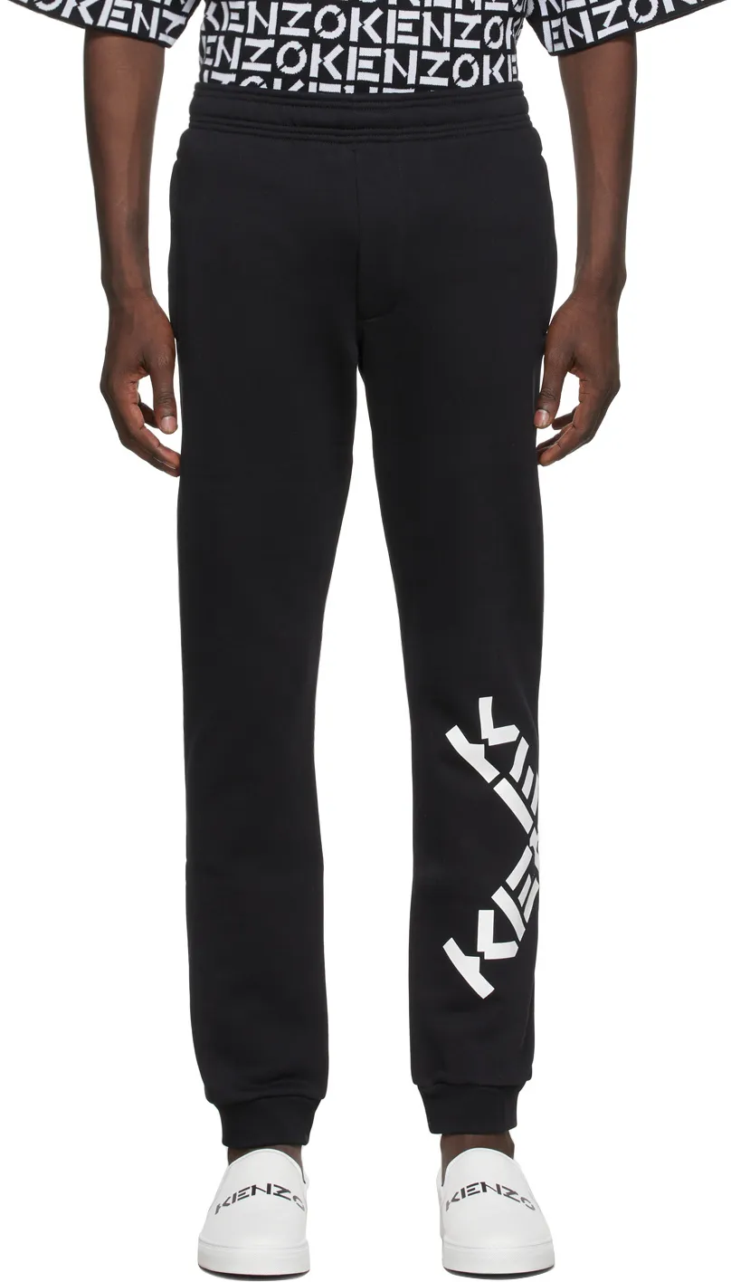 Logo Printed Elastic Waist Jogging Pants