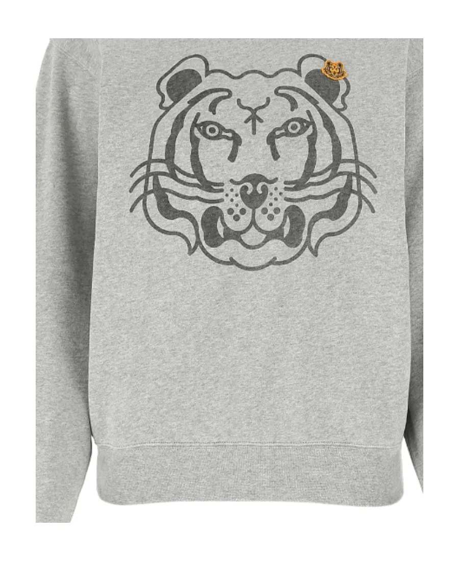 Tiger-Print Cotton Sweater