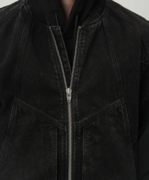 Zippered Denim Vest