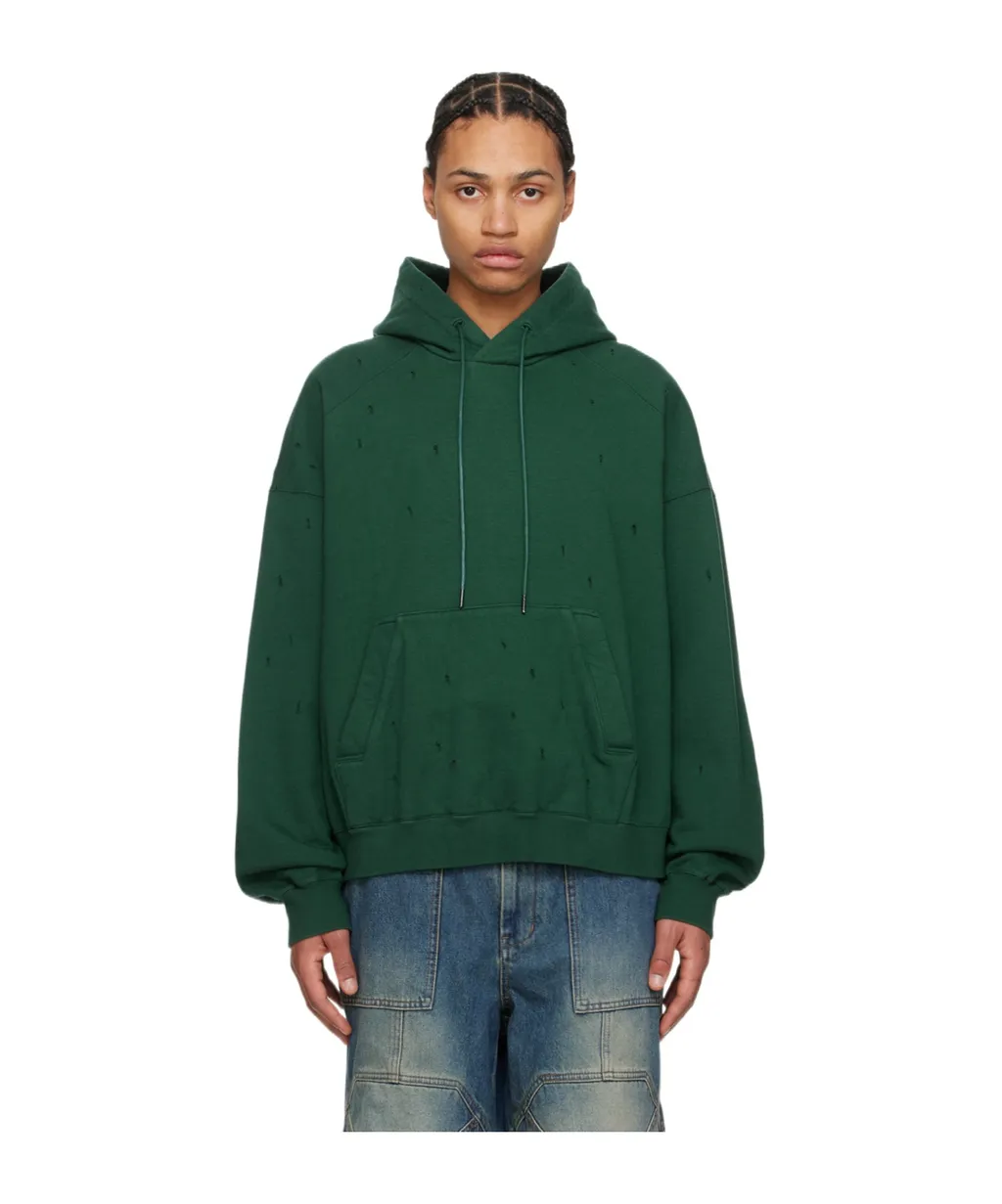 Drawstring Hood Raglan Sleeve Sweatshirt