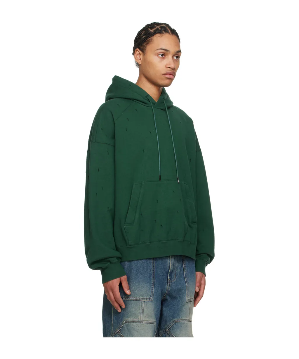 Drawstring Hood Raglan Sleeve Sweatshirt