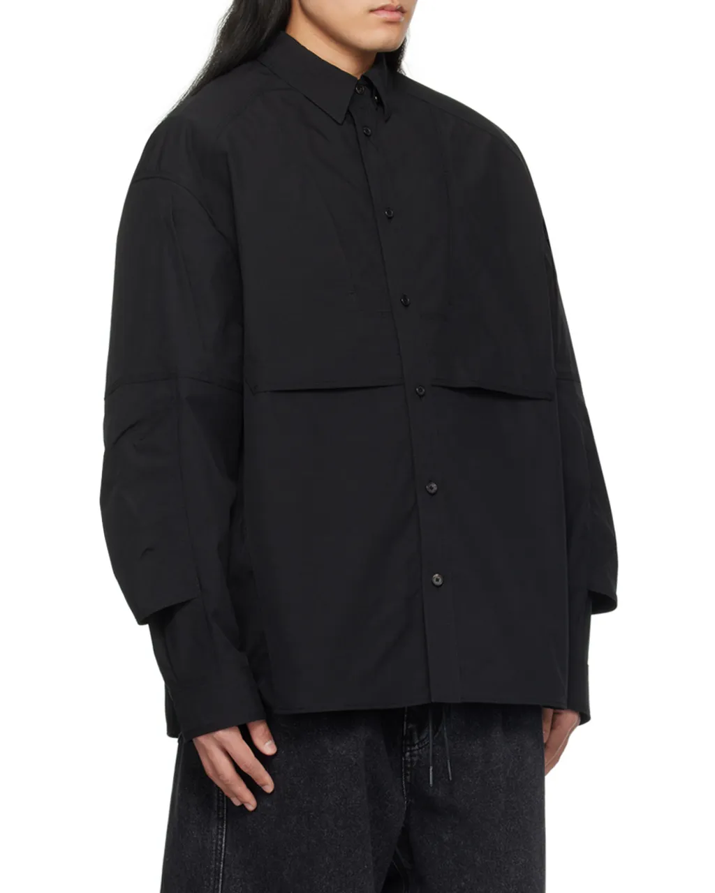 Classic Collar Shirt With Sleeve Pocket