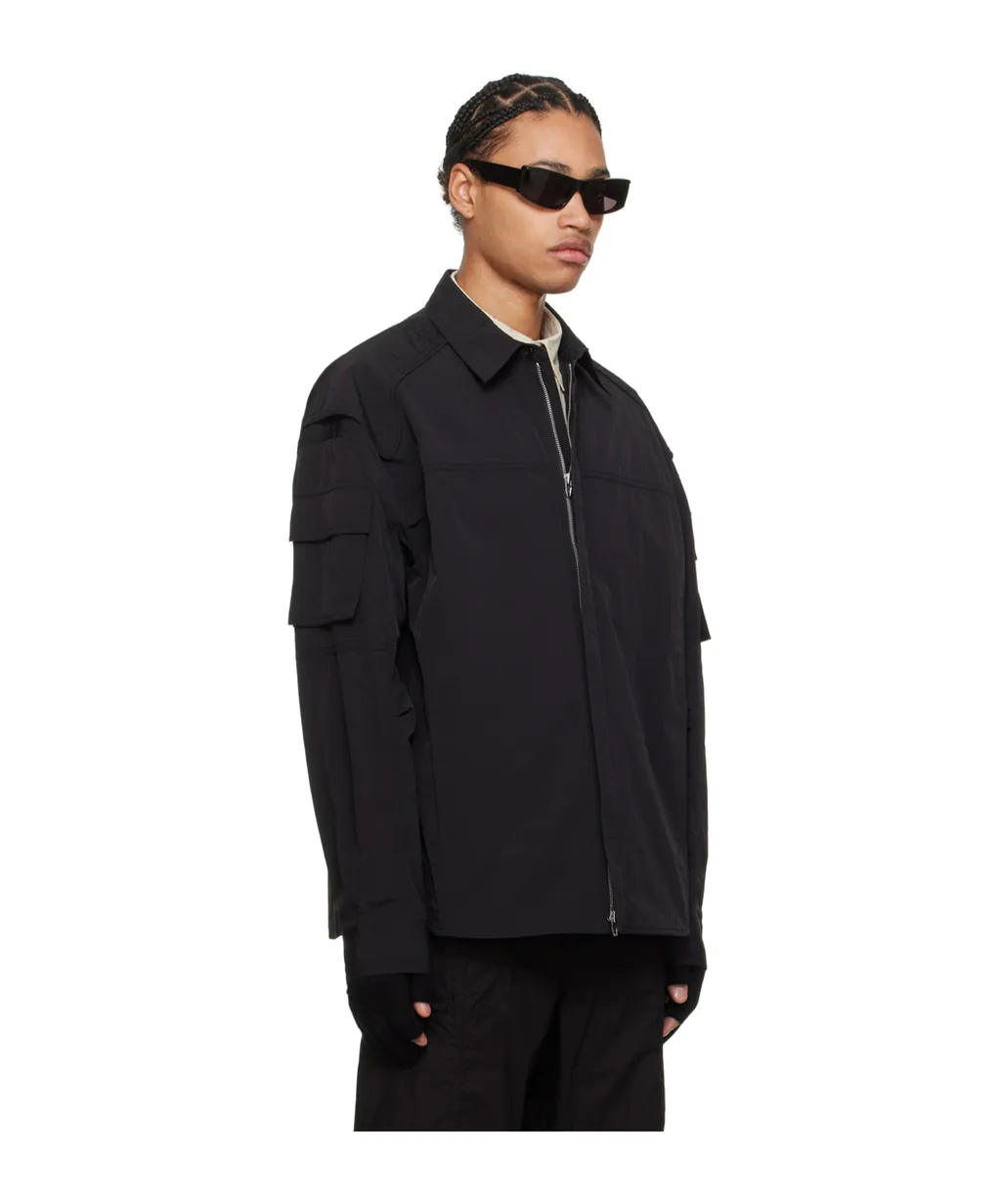 Lapel Curved Hem Shirt