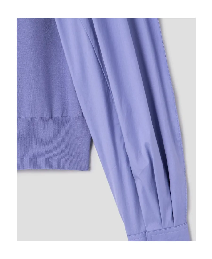 Round Neck Bubble Sleeve Sweater